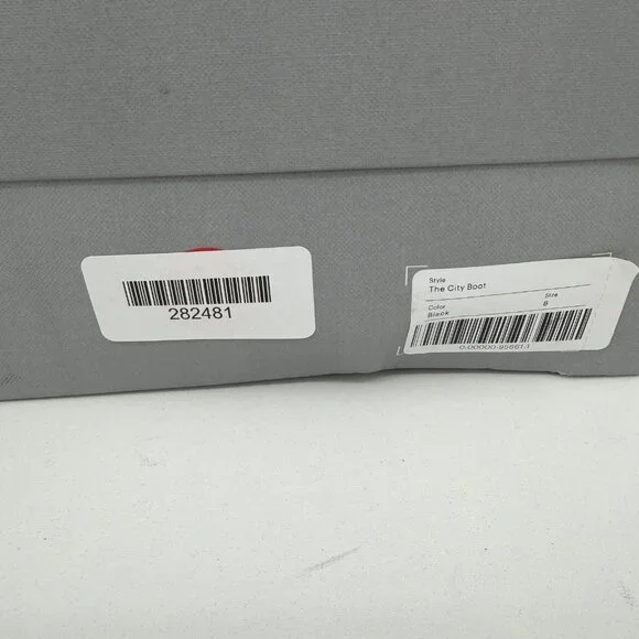 Everlane The City Boot in Black Leather sz 8 Women's Side Zip Block Heel Ankle - Picture 9 of 9